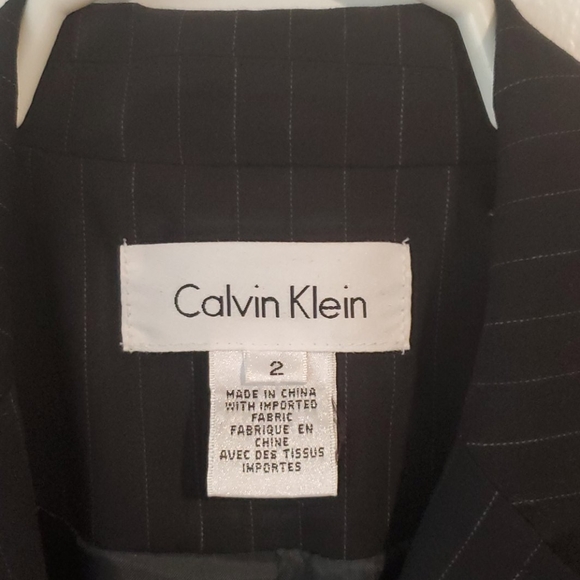 Calvin Klein Pin Stripe Blazer Jacket - size 2 - Picture 3 of 14
